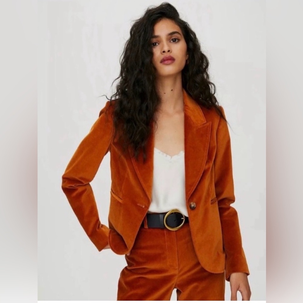 Wilfred Rich Velvet Blazer in Chocolate